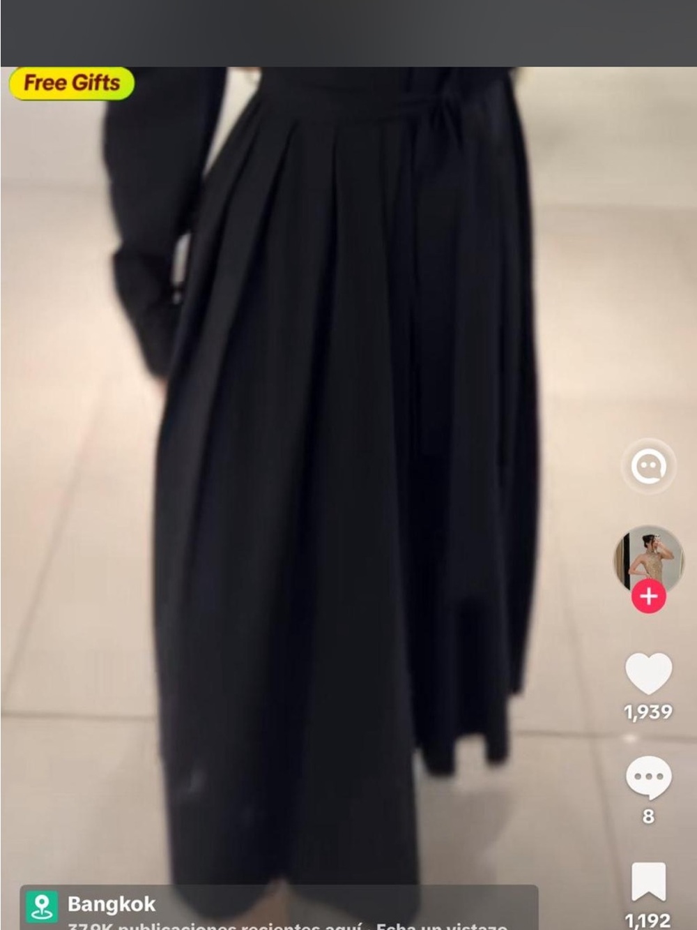 Zara Black Long Sleeve V-Neck Full Maxi Dress - Picture 4 of 5
